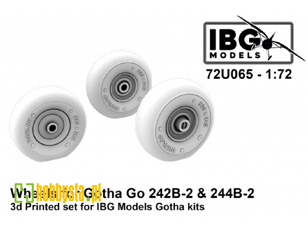 Gotha Go 242b-2 & 244b-2 - Wheels Set (3d-printed / For Ibg Kits) - image 1