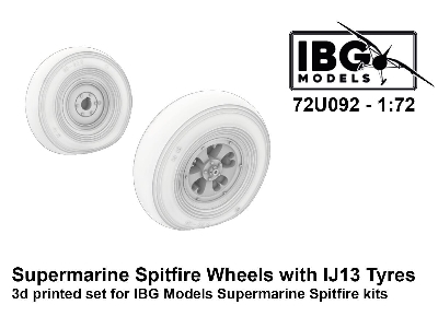 Supermarine Spitfire - Wheels With Ij13 Tyres (For Ibg Kits / 3d-printed) - image 1