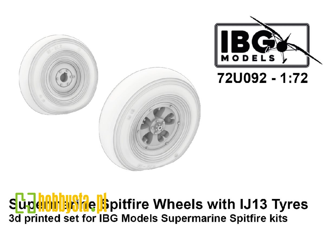 Supermarine Spitfire - Wheels With Ij13 Tyres (For Ibg Kits / 3d-printed) - image 1
