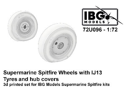 Supermarine Spitfire - Wheels With Ij13 Tyres And Hub Covers (For Ibg Kits / 3d-printed) - image 1