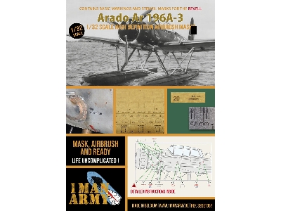 Arado Ar-196 A-3 - Airbrush Masks Set (For Revell Kits) - image 1