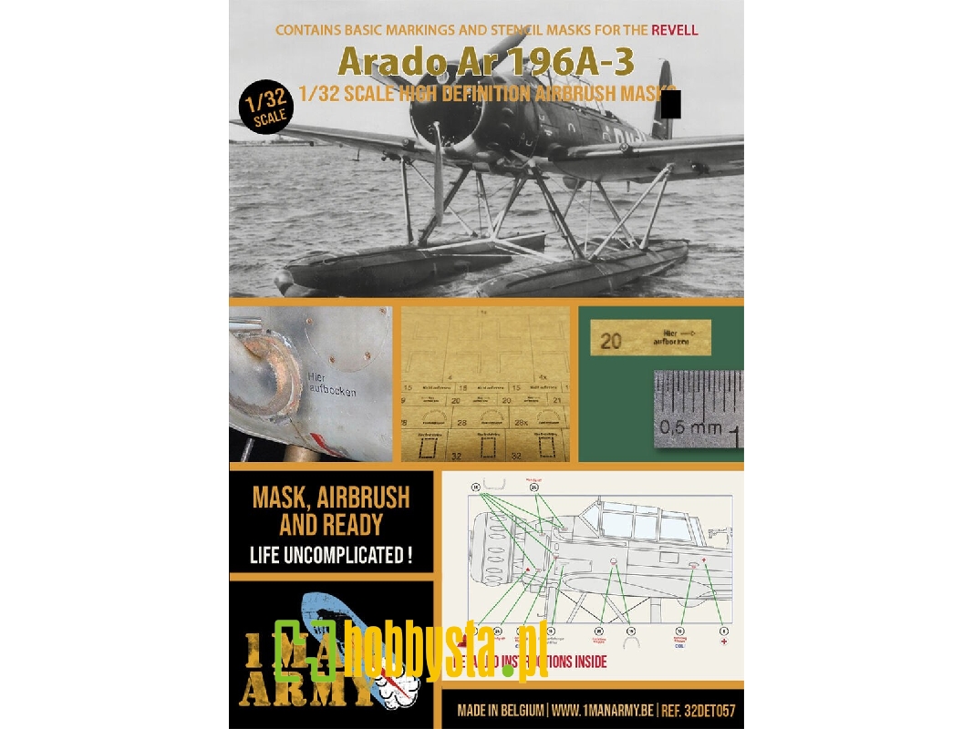 Arado Ar-196 A-3 - Airbrush Masks Set (For Revell Kits) - image 1