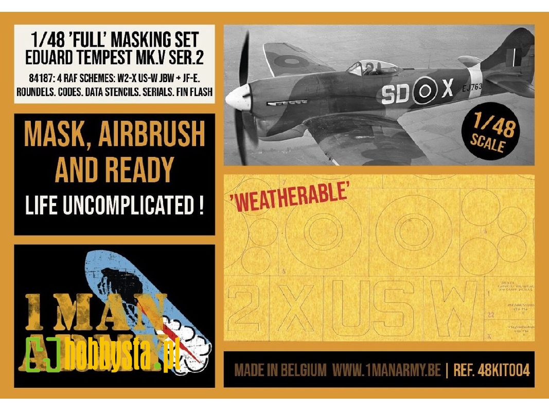 Hawker Tempest Mk.V Series 2 - Full Masking Set (For Eduard Kits) - image 1