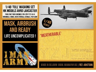 Avro Lancaster B Mk.I / Mk.Iii Dambuster / Special Grand Slam  - Full Masking Set (For Hong Kong Models Kits) - image 1