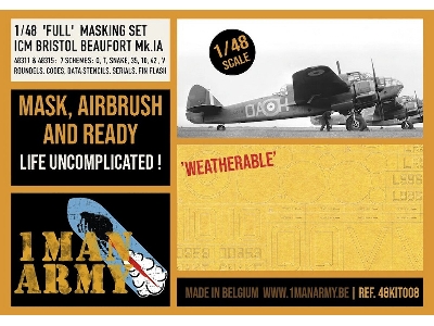 Bristol Beaufort Mk.Ia - Full Masking Set (For Icm Kits) - image 1