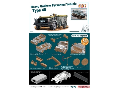 Heavy Uniform Personnel Vehicle Type 40 With 3d-printing Parts (New) - image 2