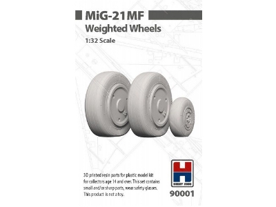 Mig-21 Mf - Weighted Wheels (3d-printed) - image 1