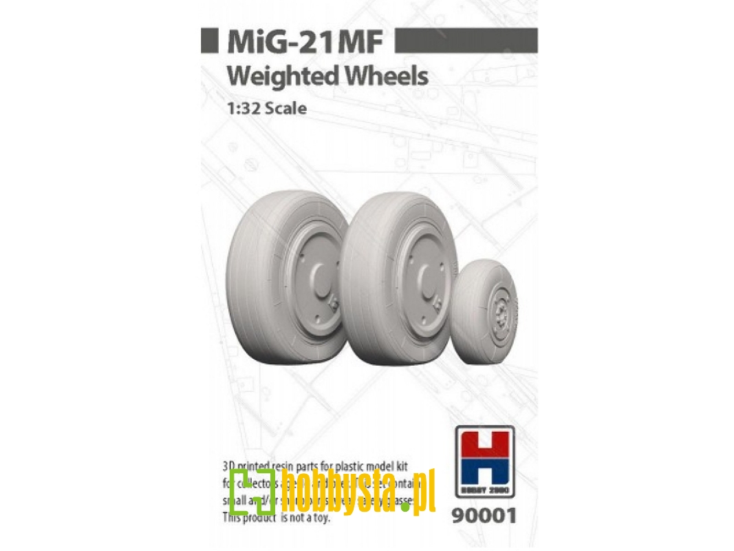 Mig-21 Mf - Weighted Wheels (3d-printed) - image 1