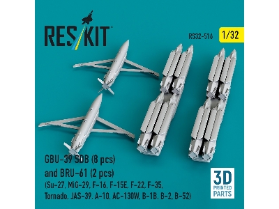 Gbu-39 Sdb (8 Pcs) And Bru-61 (2 Pcs / 3-d Printed) - image 1