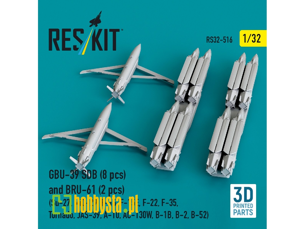 Gbu-39 Sdb (8 Pcs) And Bru-61 (2 Pcs / 3-d Printed) - image 1
