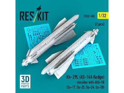 Kh-29l (As-14a Kedge) Missiles With Aku-58 (2 Pcs / 3-d Printed) - image 2