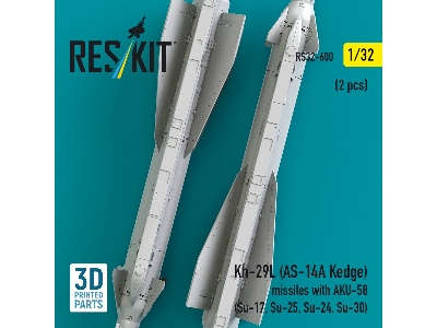 Kh-29l (As-14a Kedge) Missiles With Aku-58 (2 Pcs / 3-d Printed) - image 3
