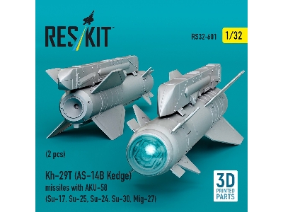 Kh-29t (As-14b Kedge) Missiles With Aku-58 (2 Pcs / 3-d Printed) - image 1