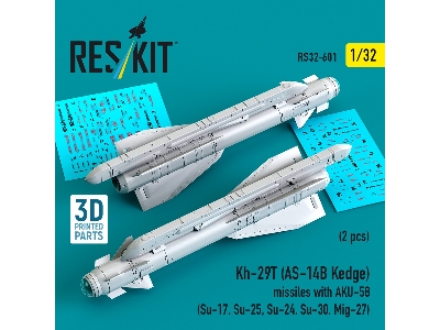 Kh-29t (As-14b Kedge) Missiles With Aku-58 (2 Pcs / 3-d Printed) - image 2