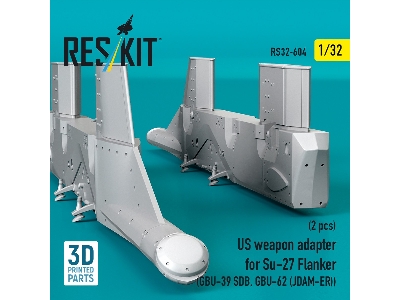 Us Weapon Adapter For Su-27 Flanker (2 Pcs / 3-d Printed) - image 2