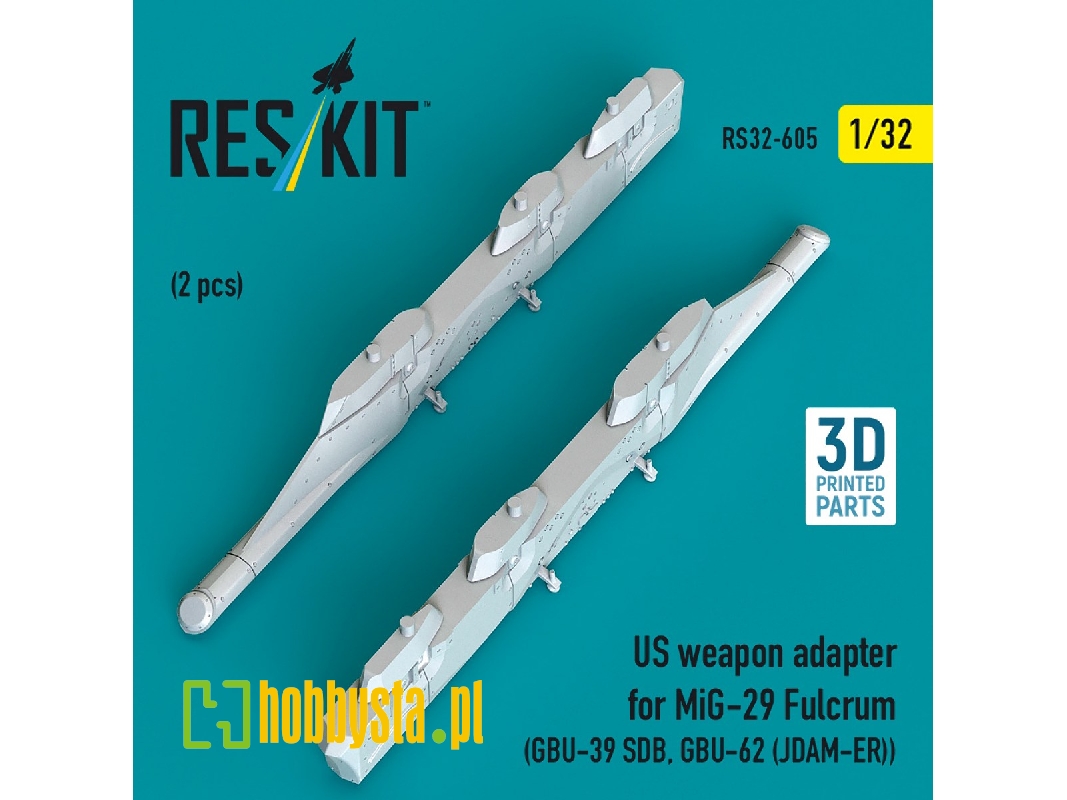 Us Weapon Adapter For Mig-29 Fulcrum (2 Pcs / 3-d Printed) - image 1