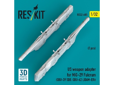 Us Weapon Adapter For Mig-29 Fulcrum (2 Pcs / 3-d Printed) - image 3