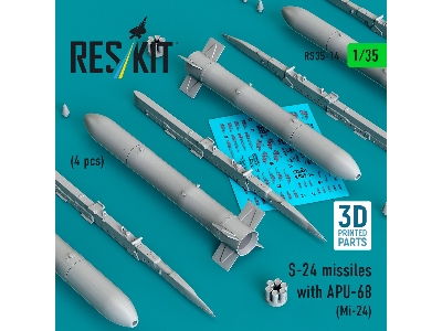 S-24 Missiles With Apu-68 (4 Pcs / 3-d Printed) - image 2