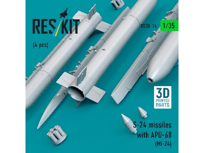 S-24 Missiles With Apu-68 (4 Pcs / 3-d Printed) - image 3
