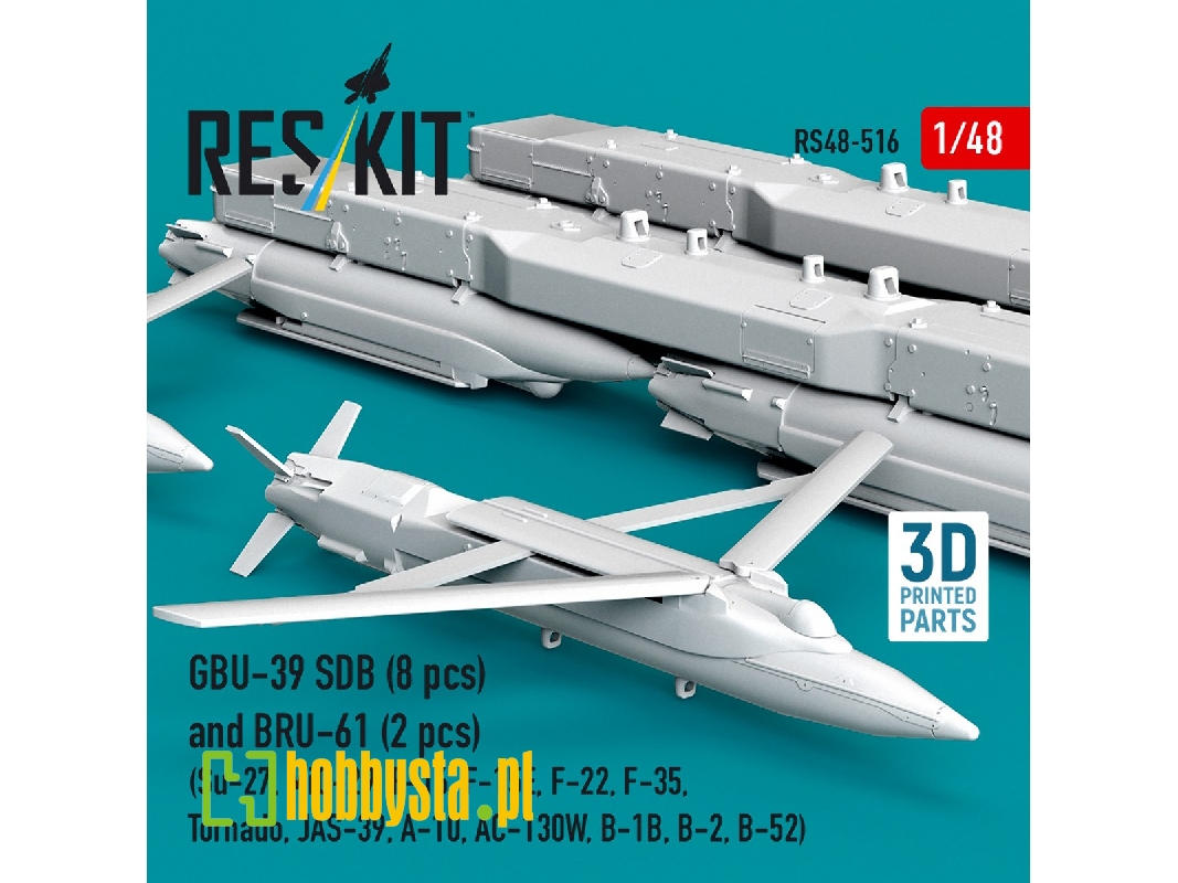 Gbu-39 Sdb (8 Pcs) And Bru-61 (2 Pcs / 3-d Printed) - image 1