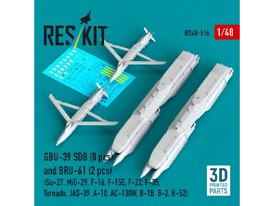 Gbu-39 Sdb (8 Pcs) And Bru-61 (2 Pcs / 3-d Printed) - image 2