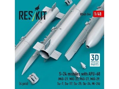 S-24 Missiles With Apu-68 (4 Pcs / 3-d Printed) - image 3