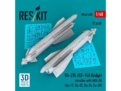 Kh-29l (As-14a Kedge) Missiles With Aku-58 (2 Pcs / 3-d Printed) - image 2