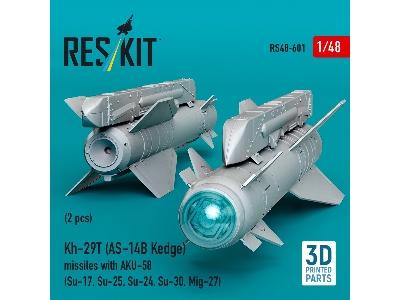 Kh-29t (As-14b Kedge) Missiles With Aku-58 (2 Pcs / 3-d Printed) - image 1