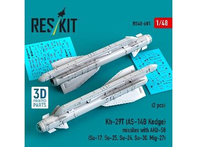 Kh-29t (As-14b Kedge) Missiles With Aku-58 (2 Pcs / 3-d Printed) - image 2