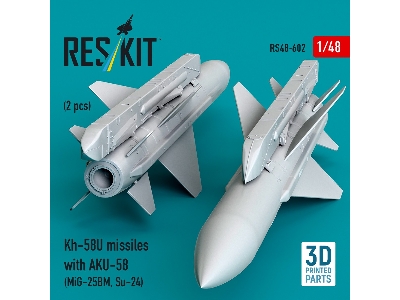 Kh-58u Missiles With Aku-58 (2 Pcs / 3d-printed) - image 1