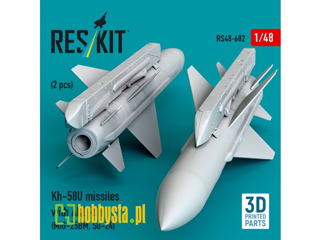 Kh-58u Missiles With Aku-58 (2 Pcs / 3d-printed) - image 1