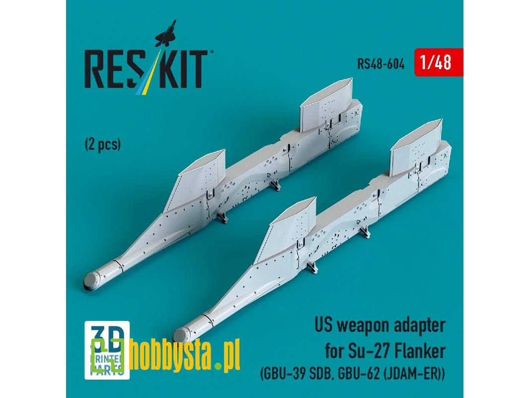 Us Weapon Adapter For Su-27 Flanker (2 Pcs / 3d-printed) - image 1