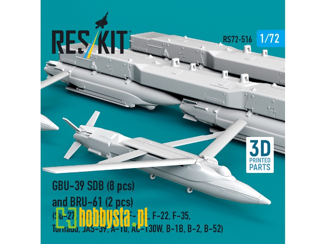 Gbu-39 Sdb (8 Pcs) And Bru-61 (2 Pcs / 3-d Printed) - image 1
