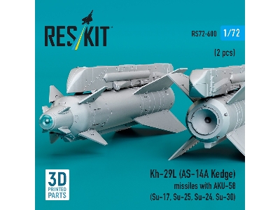 Kh-29l (As-14a Kedge) Missiles With Aku-58 (2 Pcs / 3-d Printed) - image 1