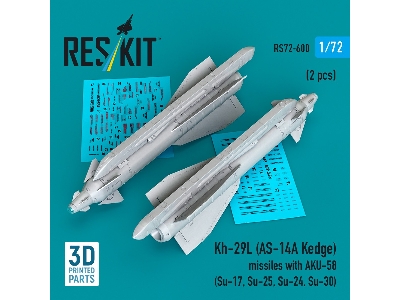 Kh-29l (As-14a Kedge) Missiles With Aku-58 (2 Pcs / 3-d Printed) - image 2