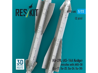 Kh-29l (As-14a Kedge) Missiles With Aku-58 (2 Pcs / 3-d Printed) - image 3