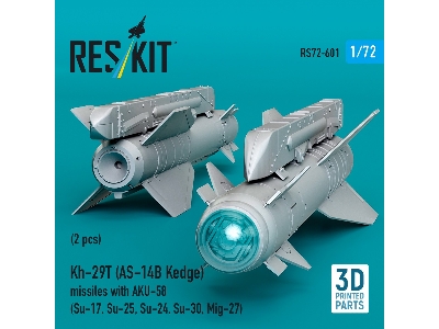 Kh-29t (As-14b Kedge) Missiles With Aku-58 (2 Pcs / 3-d Printed) - image 1