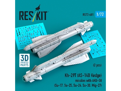 Kh-29t (As-14b Kedge) Missiles With Aku-58 (2 Pcs / 3-d Printed) - image 2