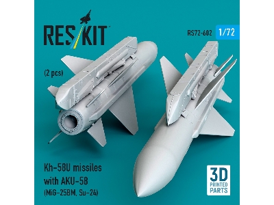 Kh-58u Missiles With Aku-58 (2 Pcs / 3d-printed) - image 1