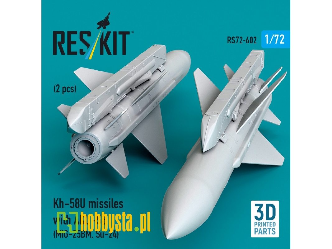 Kh-58u Missiles With Aku-58 (2 Pcs / 3d-printed) - image 1