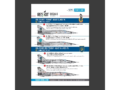 Mig-25 Rbt / Rbf And Rbs Foxbat - Ukrainian Air Forces (Decals With Stencils) - image 1