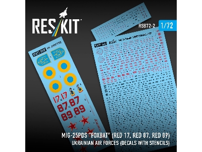 Mig-25 Pds foxbat - ukrainian Air Forces (Decals With Stencils) - image 2