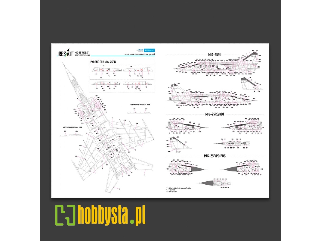 Mig-25 Foxbat - Stencils Decals - image 1