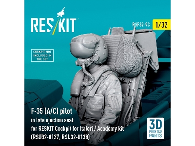 F-35 A/C - pilot In Late Ejection Seat For Reskit Cockpit For Italeri And Academy Kits (3d-printed) - image 3