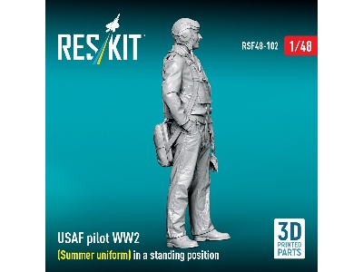 Usaf Ww2 Pilot  (Summer Uniform) In Standing Position (3d-printed) - image 1