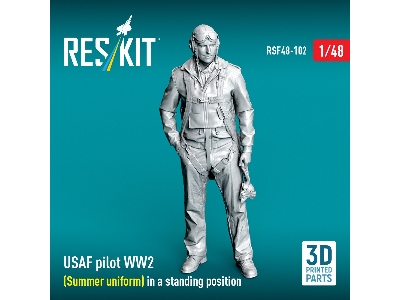 Usaf Ww2 Pilot  (Summer Uniform) In Standing Position (3d-printed) - image 2