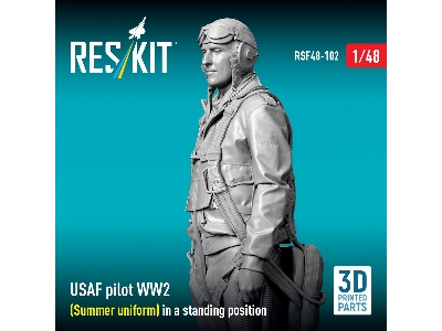 Usaf Ww2 Pilot  (Summer Uniform) In Standing Position (3d-printed) - image 3