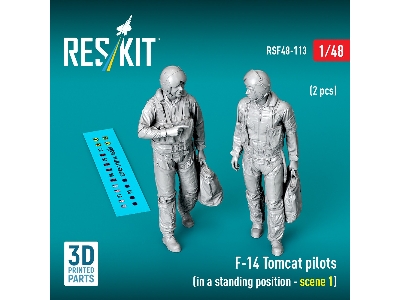 Grumman F-14 Tomcat - Pilots In Standing Position Scene 1 (2 Figures/ 3d-printed) - image 1