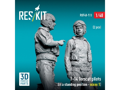 Grumman F-14 Tomcat - Pilots In Standing Position Scene 1 (2 Figures/ 3d-printed) - image 3