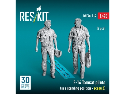 Grumman F-14 Tomcat - Pilots In Standing Position Scene 2 (2 Figures/ 3d-printed) - image 1